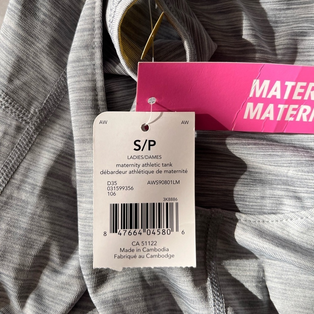 NWT Athletic Works Gray Racerback Maternity Tank Top S Heather Grey - Picture 10 of 12